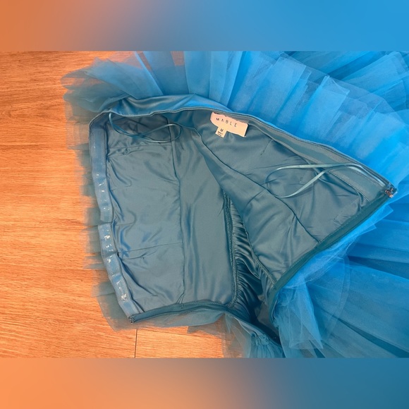 NWOT ‘Never Tulle Much’ Tulle Minidress - Size M/ Aqua - Picture 3 of 6